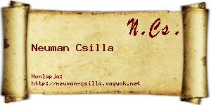 Neuman Csilla névjegykártya
